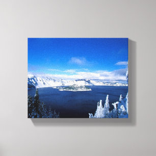Winter Lake verpakte canvas Afdruk