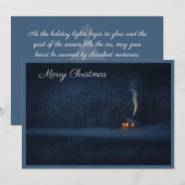 Winter Lakeside Cabin Feestdagenkaart (Voorkant / Achterkant)