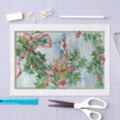  Winter Landelijk Dorp en Kerst Holly Tissuepapier (Craft)