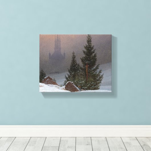 Winter Landscape, 1811, van Caspar David Friedrich Canvas Afdruk (Insitu (Houten vloer))