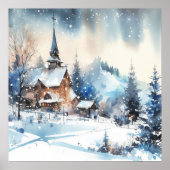 Winter Landscape Art Poster (Voorkant)