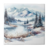 Winter Landscape Art Tegel Tegeltje (Voorkant)