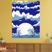 Winter Landscape Canvas Afdruk (Insitu (Woonkamer))