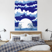 Winter Landscape Canvas Afdruk (Insitu (Slaapkamer))