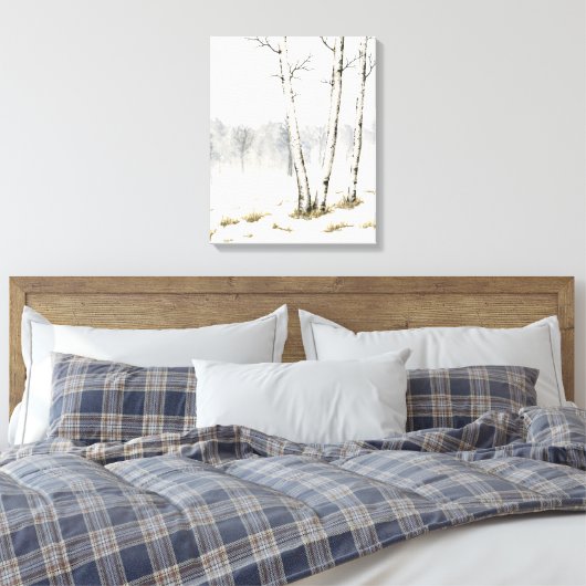 Winter Landscape Canvas afdrukken (Insitu (Slaapkamer))
