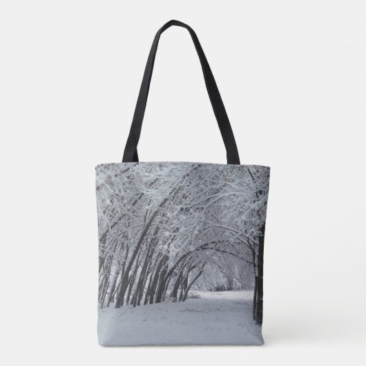 Winter Landscape Custom All-Over-Print Canvas tas (Achterkant)