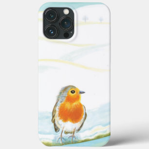 Winter Landscape en Red Robin Case-Mate iPhone Case