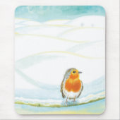 Winter Landscape en Red Robin Muismat (Voorkant)