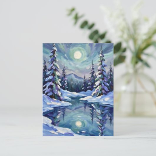 Winter Landscape for Christmas Briefkaart (Staand voorkant)