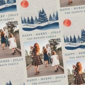 Winter Landscape Forest Moon Inpakpapier Vel