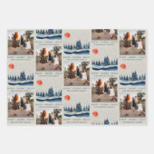 Winter Landscape Forest Moon Inpakpapier Vel (Voorkant)