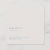 Winter Landscape Gold Frame Frosted Blue Floral Vierkante Visitekaartje (Achterkant)