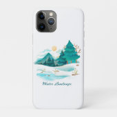 Winter Landscape Green iPhone/iPad case (Achterkant)