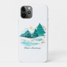 Winter Landscape Green iPhone/iPad case