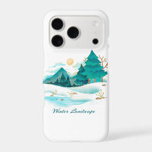 Winter Landscape Green iPhone/iPad case
