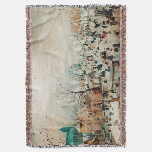 Winter Landscape Ice Skaters1608 Hendrick Avercamp Deken (Voorkant Verticaal)