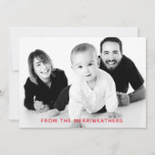 Winter Landscape Illustratie kerstfotokaart (Achterkant)