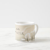 Winter landscape in beige brown espresso kop (Voorkant rechts)