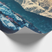 Winter landscape in Carpathian Mountain. Bran, Rom Cadeaupapier (Hoek)