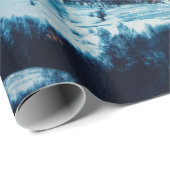 Winter landscape in Carpathian Mountain. Bran, Rom Cadeaupapier (Rol Hoek)