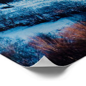 Winter landscape in Carpathian Mountain. Bran, Rom Poster (Hoek)