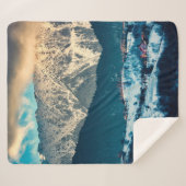 Winter landscape in Carpathian Mountain. Bran, Rom Sherpa Deken (Voorkant (horizontaal))