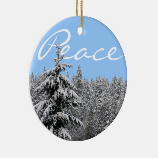Winter Landscape Ornament Peace Joy Decorations (Rechts)