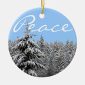 Winter Landscape Ornament Peace Joy Decorations (Voorkant)