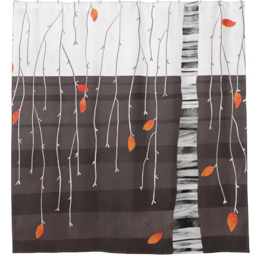 Winter Landscape Tree Art Douchegordijn (Voorkant)