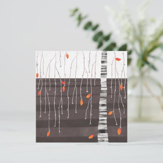 Winter Landscape Tree Art Kaart (Staand voorkant)