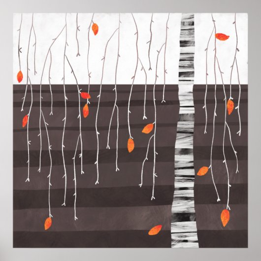 Winter Landscape Tree Art Poster (Voorkant)