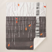 Winter Landscape Tree Art Sherpa Deken (Voorkant)