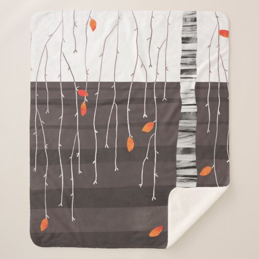 Winter Landscape Tree Art Sherpa Deken (Voorkant)