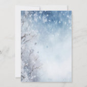 Winter Landscape Tree Baby shower Kaart (Achterkant)
