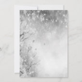 Winter Landscape Tree Grijs Baby shower Kaart (Achterkant)