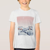 Winter landscape Tri-Blend shirt (Voorkant)