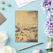 Winter landscape with bird trap by Pieter Brueghel Acryl Uitnodigingen (Insitu (Huwelijk))