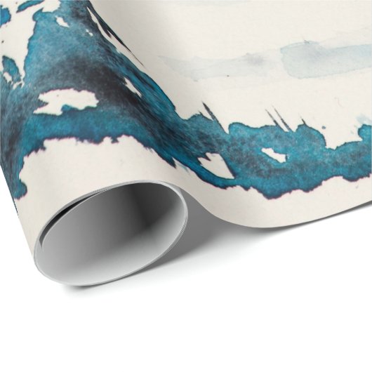 Winter landscape with mountain village covered wit cadeaupapier (Rol Hoek)