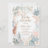 Winter landschap aquarel bladeren kaart (Voorkant)