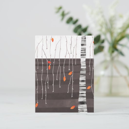 Winter Landschap Boom Kunst Briefkaart (Staand voorkant)
