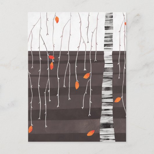 Winter Landschap Boom Kunst Briefkaart (Voorkant)