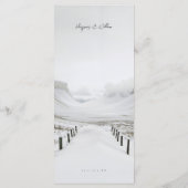 Winter landschap bruiloft menu (Achterkant)