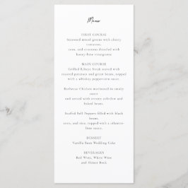 Winter landschap bruiloft menu