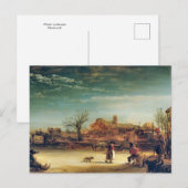 Winter Landschap door het Briefkaart Rembrandt (Voorkant / Achterkant)