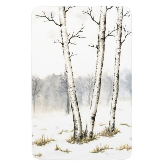 Winter Landschap Flexi Magnet Magneet (Verticaal)