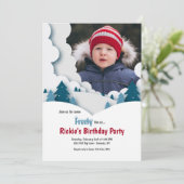 Winter Landschap Foto Geboortefeest Kaart (Staand voorkant)