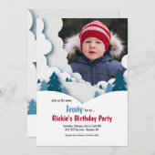 Winter Landschap Foto Geboortefeest Kaart (Voorkant / Achterkant)