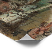 Winter Landschap Ice Skaters door Hendrick Avercam Poster (Hoek)