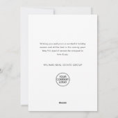 Winter Landschap Kerstboom Bedrijf Feestdagenkaart (Achterkant)