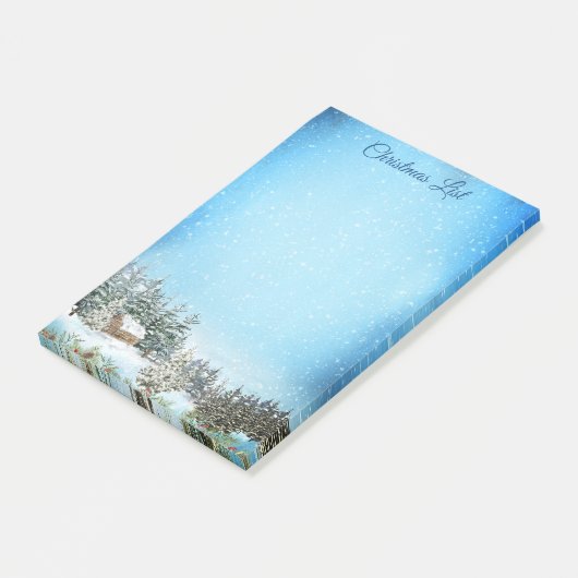 Winter landschap Kerstvakantie Post-it® Notes (Schuin)